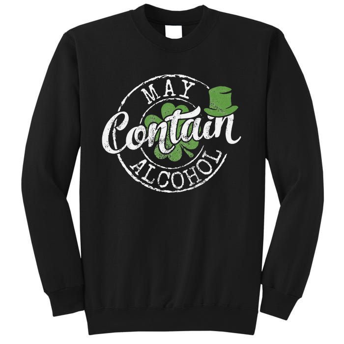 May Contain Alcohol Funny Saint Paddy's St Patrick's Day Sweatshirt