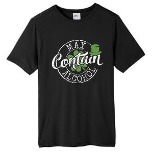 May Contain Alcohol Funny Saint Paddy's St Patrick's Day Tall Fusion ChromaSoft Performance T-Shirt