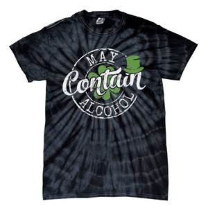 May Contain Alcohol Funny Saint Paddy's St Patrick's Day Tie-Dye T-Shirt