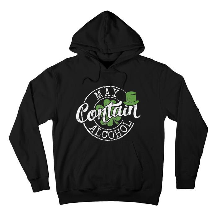 May Contain Alcohol Funny Saint Paddy's St Patrick's Day Tall Hoodie