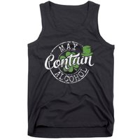 May Contain Alcohol Funny Saint Paddy's St Patrick's Day Tank Top