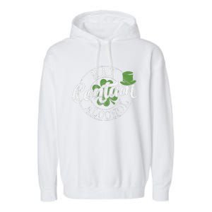 May Contain Alcohol Funny Saint Paddy's St Patrick's Day Garment-Dyed Fleece Hoodie