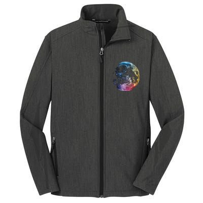 Moon Colored Art Graphic Artwork Motif Moon Core Soft Shell Jacket