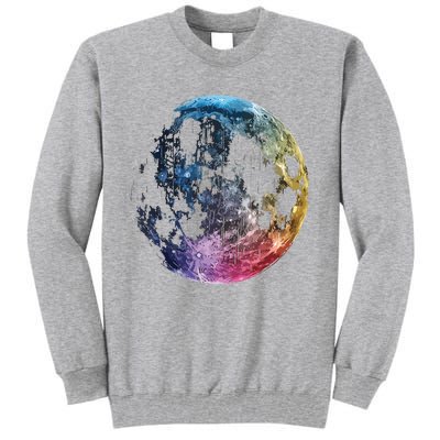 Moon Colored Art Graphic Artwork Motif Moon Tall Sweatshirt