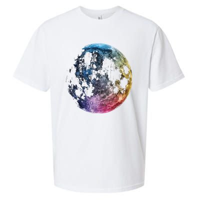 Moon Colored Art Graphic Artwork Motif Moon Sueded Cloud Jersey T-Shirt