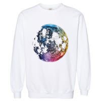 Moon Colored Art Graphic Artwork Motif Moon Garment-Dyed Sweatshirt