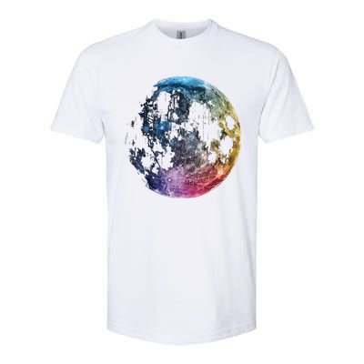 Moon Colored Art Graphic Artwork Motif Moon Softstyle® CVC T-Shirt