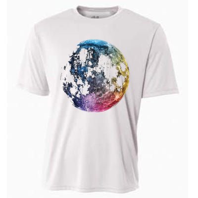 Moon Colored Art Graphic Artwork Motif Moon Cooling Performance Crew T-Shirt