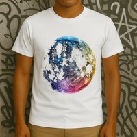 Moon Colored Art Graphic Artwork Motif Moon T-Shirt