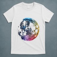 Moon Colored Art Graphic Artwork Motif Moon T-Shirt