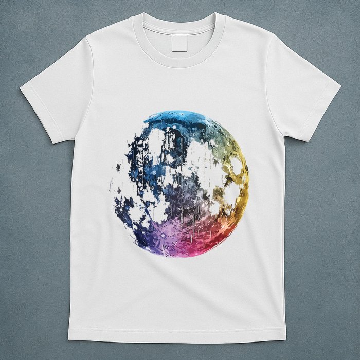 Moon Colored Art Graphic Artwork Motif Moon T-Shirt