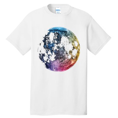 Moon Colored Art Graphic Artwork Motif Moon Tall T-Shirt