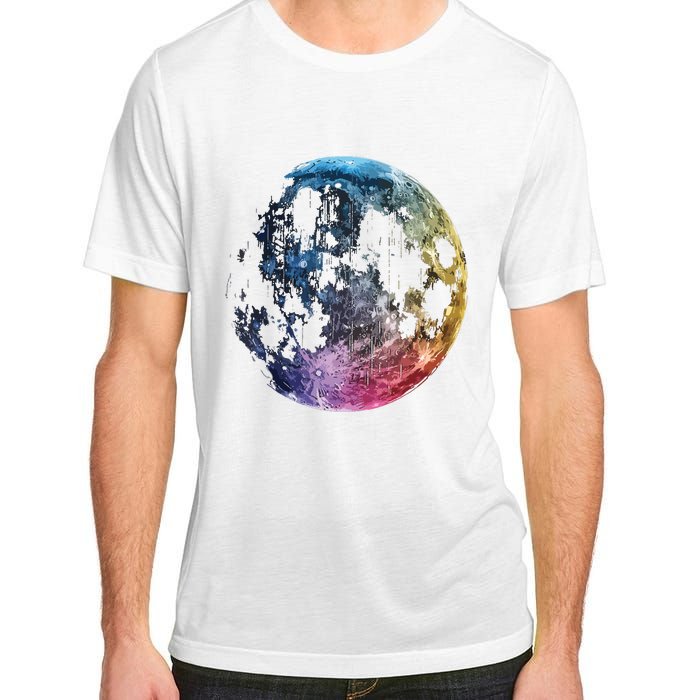 Moon Colored Art Graphic Artwork Motif Moon Adult ChromaSoft Performance T-Shirt