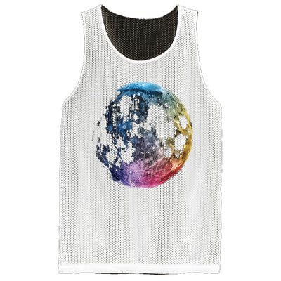 Moon Colored Art Graphic Artwork Motif Moon Mesh Reversible Basketball Jersey Tank