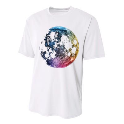 Moon Colored Art Graphic Artwork Motif Moon Performance Sprint T-Shirt