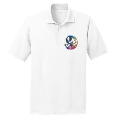 Moon Colored Art Graphic Artwork Motif Moon PosiCharge RacerMesh Polo