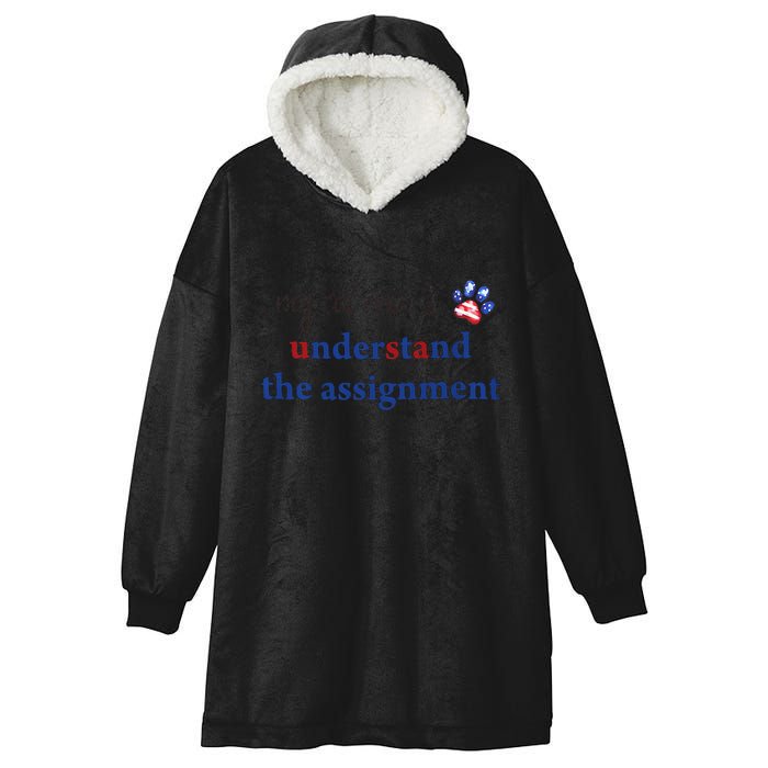 My Cat And I Understand The Assignment Hooded Wearable Blanket
