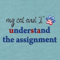 My Cat And I Understand The Assignment Sueded Cloud Jersey T-Shirt
