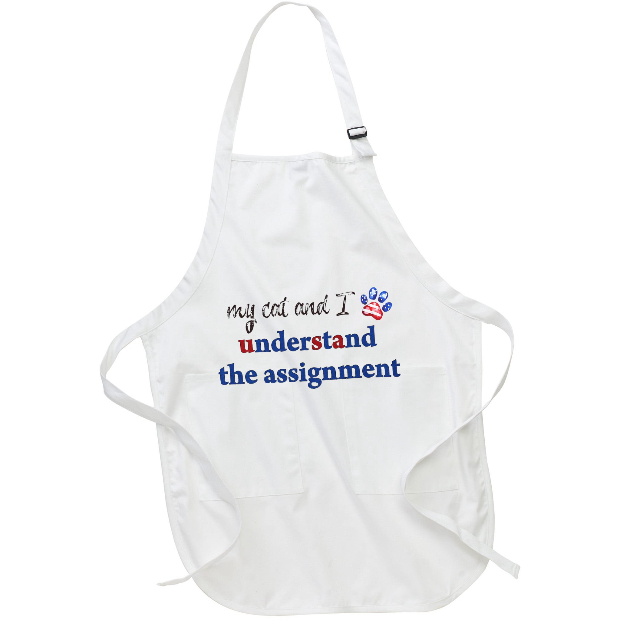 My Cat And I Understand The Assignment Apron