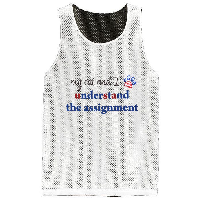 My Cat And I Understand The Assignment Mesh Reversible Basketball Jersey Tank