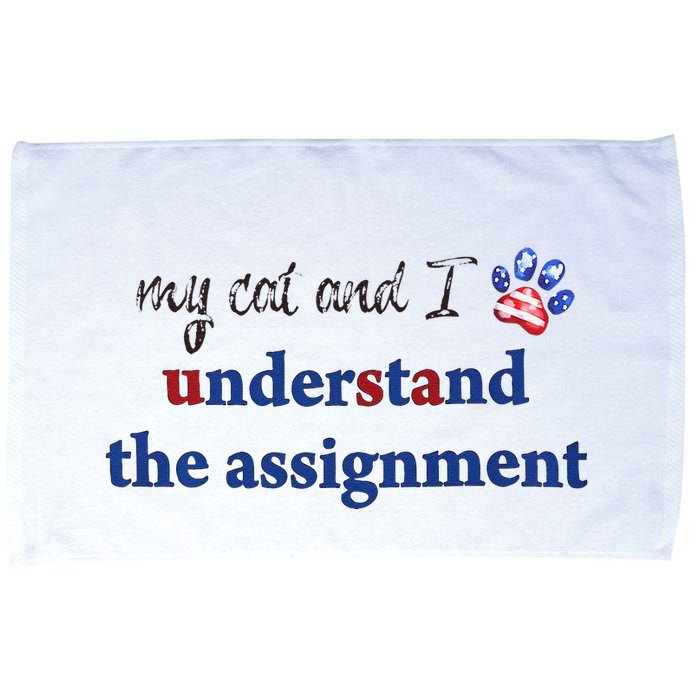 My Cat And I Understand The Assignment Microfiber Hand Towel