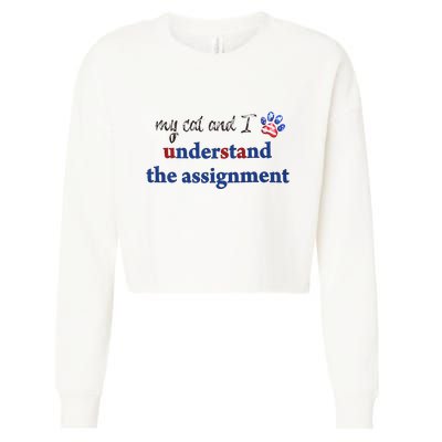 My Cat And I Understand The Assignment Cropped Pullover Crew