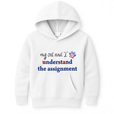 My Cat And I Understand The Assignment Kids Hoodie