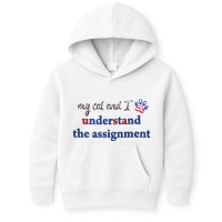 My Cat And I Understand The Assignment Kids Hoodie