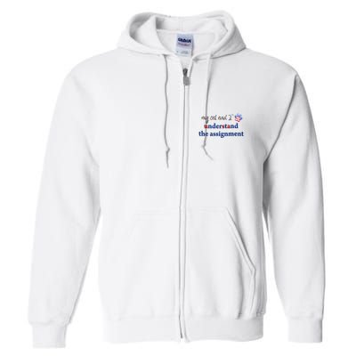 My Cat And I Understand The Assignment Full Zip Hoodie