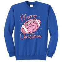 Merry Christmas American Football Santa Hat Xmas Family Meaningful Gift Sweatshirt