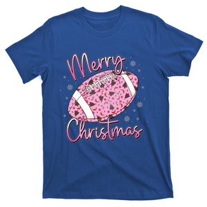 Merry Christmas American Football Santa Hat Xmas Family Meaningful Gift T-Shirt