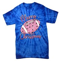 Merry Christmas American Football Santa Hat Xmas Family Meaningful Gift Tie-Dye T-Shirt