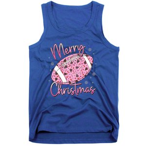 Merry Christmas American Football Santa Hat Xmas Family Meaningful Gift Tank Top