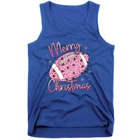 Merry Christmas American Football Santa Hat Xmas Family Meaningful Gift Tank Top