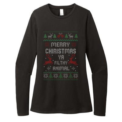 Merry Christmas Animal Filthy Ya Xmas Pajama  Womens CVC Long Sleeve Shirt