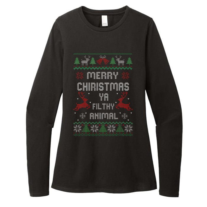 Merry Christmas Animal Filthy Ya Xmas Pajama  Womens CVC Long Sleeve Shirt