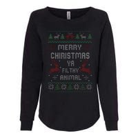 Merry Christmas Animal Filthy Ya Xmas Pajama  Womens California Wash Sweatshirt