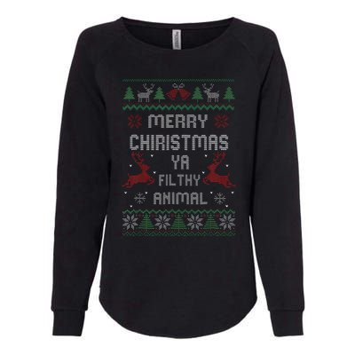 Merry Christmas Animal Filthy Ya Xmas Pajama  Womens California Wash Sweatshirt