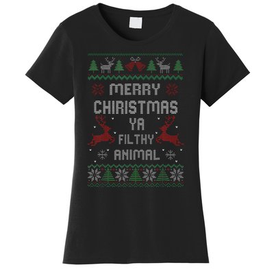 Merry Christmas Animal Filthy Ya Xmas Pajama  Women's T-Shirt