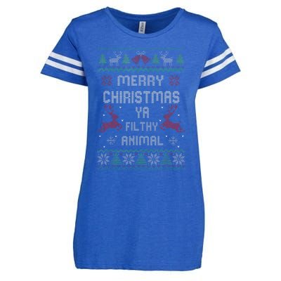 Merry Christmas Animal Filthy Ya Xmas Pajama  Enza Ladies Jersey Football T-Shirt