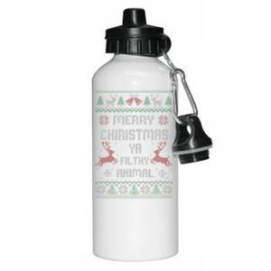 Merry Christmas Animal Filthy Ya Xmas Pajama  Aluminum Water Bottle