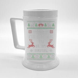 Merry Christmas Animal Filthy Ya Xmas Pajama  Beer Stein