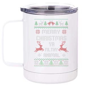 Merry Christmas Animal Filthy Ya Xmas Pajama  12 oz Stainless Steel Tumbler Cup