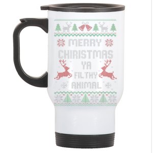 Merry Christmas Animal Filthy Ya Xmas Pajama  Stainless Steel Travel Mug