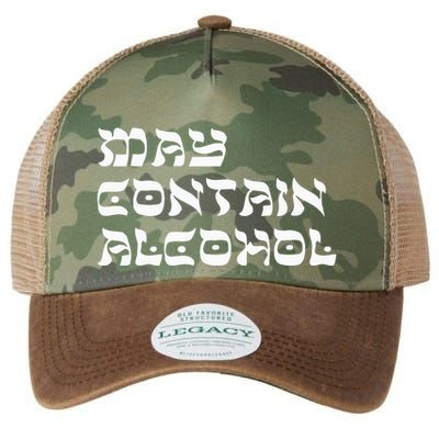 May Contain Alcohol Funny Warning Happy Purim Costume Party Legacy Tie Dye Trucker Hat