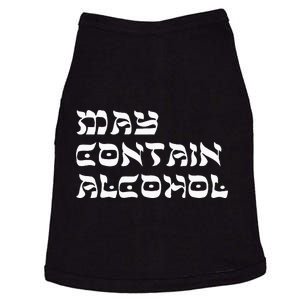 May Contain Alcohol Funny Warning Happy Purim Costume Party Doggie Tank