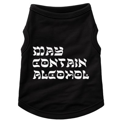 May Contain Alcohol Funny Warning Happy Purim Costume Party Doggie Tank