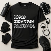 May Contain Alcohol Funny Warning Happy Purim Costume Party Performance Shirt