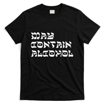 May Contain Alcohol Funny Warning Happy Purim Costume Party T-Shirt