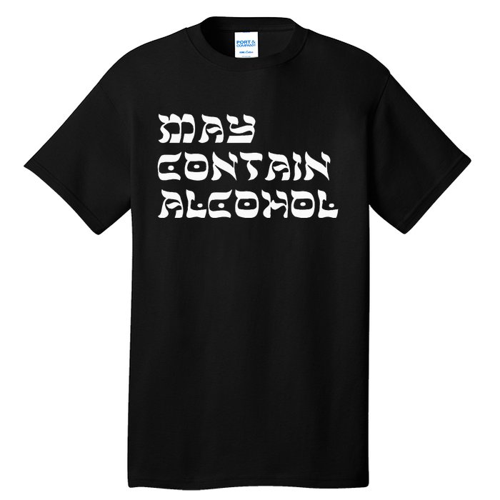 May Contain Alcohol Funny Warning Happy Purim Costume Party Tall T-Shirt